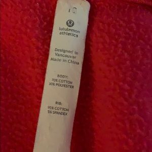 Lululemon zipped sweat jacket